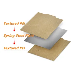 Enhanced PEI Textured Flexible Steel Print Bed Kit - Double - Sided Platform, Multiple Sizes Available - 235x235 Ender 3 (No magnetic base)