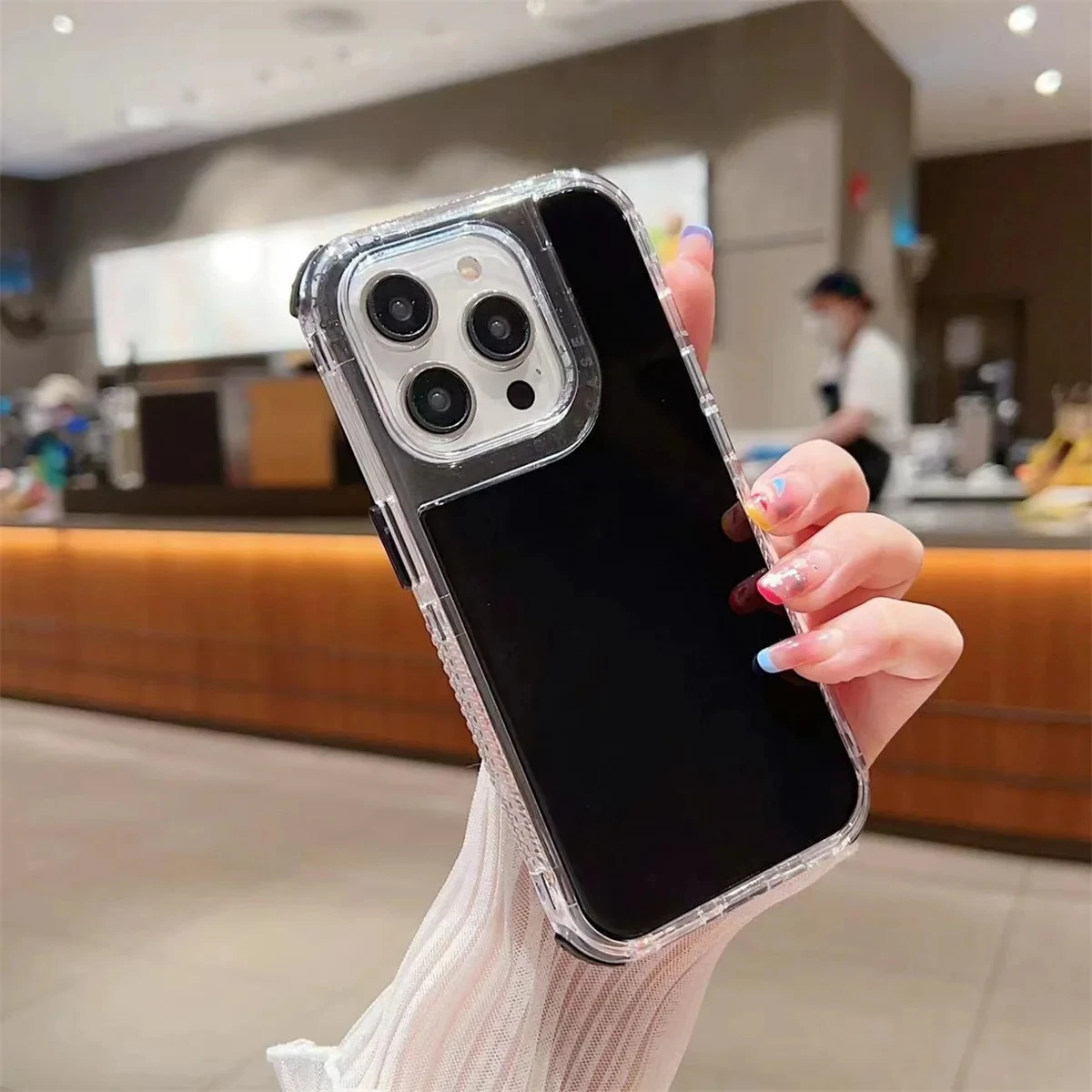 Funda protectora de color sólido de grado militar 3 en 1 para iPhone 16, 15, 14, 13, 12, 11 Pro Max, MINI 6, SE, 7, 8 PLUS, XR, XS Max