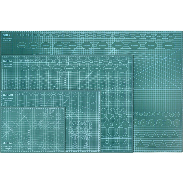 A4 A5 Cutting Mat Non Slip Self Healing Printed Grid Line Knife