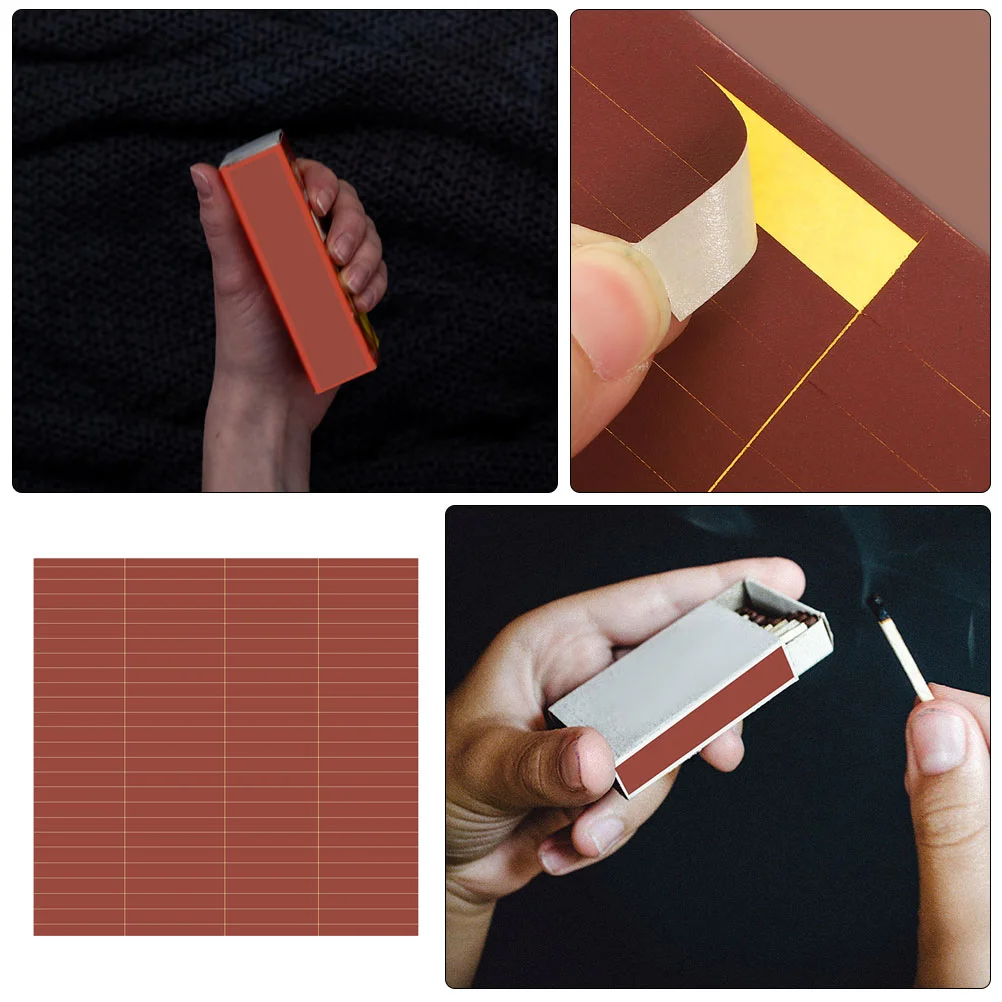 Adhesive Matches Flame Paper Match Striker Stickers Craft DIY Match Paper DIY Sparkling Paper Non drying Sparkling Wipe