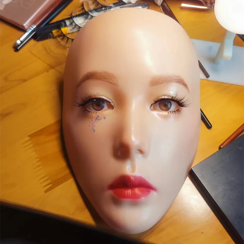 Description Picture 5 of itemReusable 5D Eyebrow Tattoo Practice Full Face Cosmetic Makeup Practice Mask Board Skin Eye Makeup Training Silicone Practice Pad