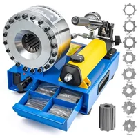 Hydraulic Hose Crimper 95 Tons Crimping Pressure Precision Limiter 8 Sets of Dies 1