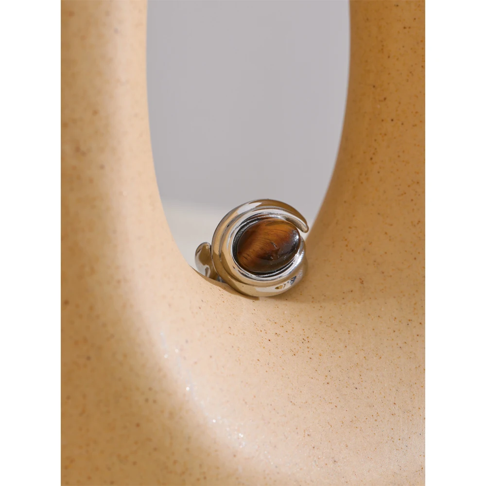 Yhpup Ring Stainless Steel Color Charms Waterproof
