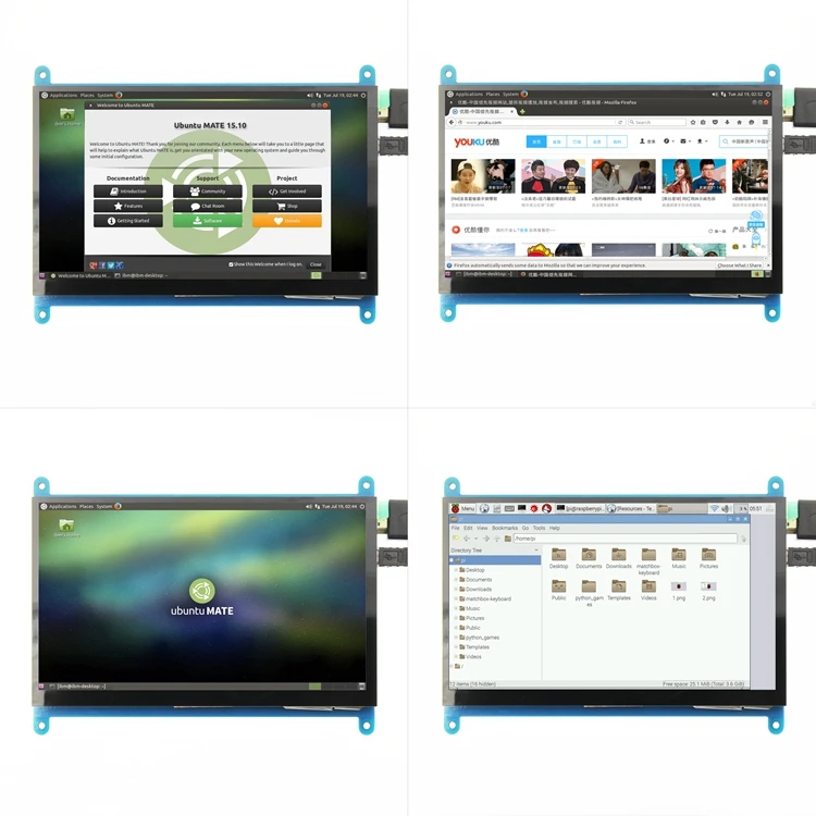   3 B ġ ũ LCD ÷, IPS  ġ ũ, DIY , HD ÷, 7 ġ, 1024x600, 7.0 ġ