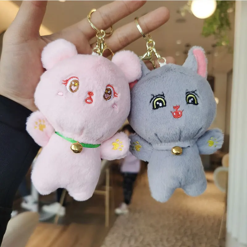 

Новый мультяшный колокольчик, кошка, кукла, животное, Нежный кулон, реалистичный декоративный брелок, милый подарок на день рождения для пары
