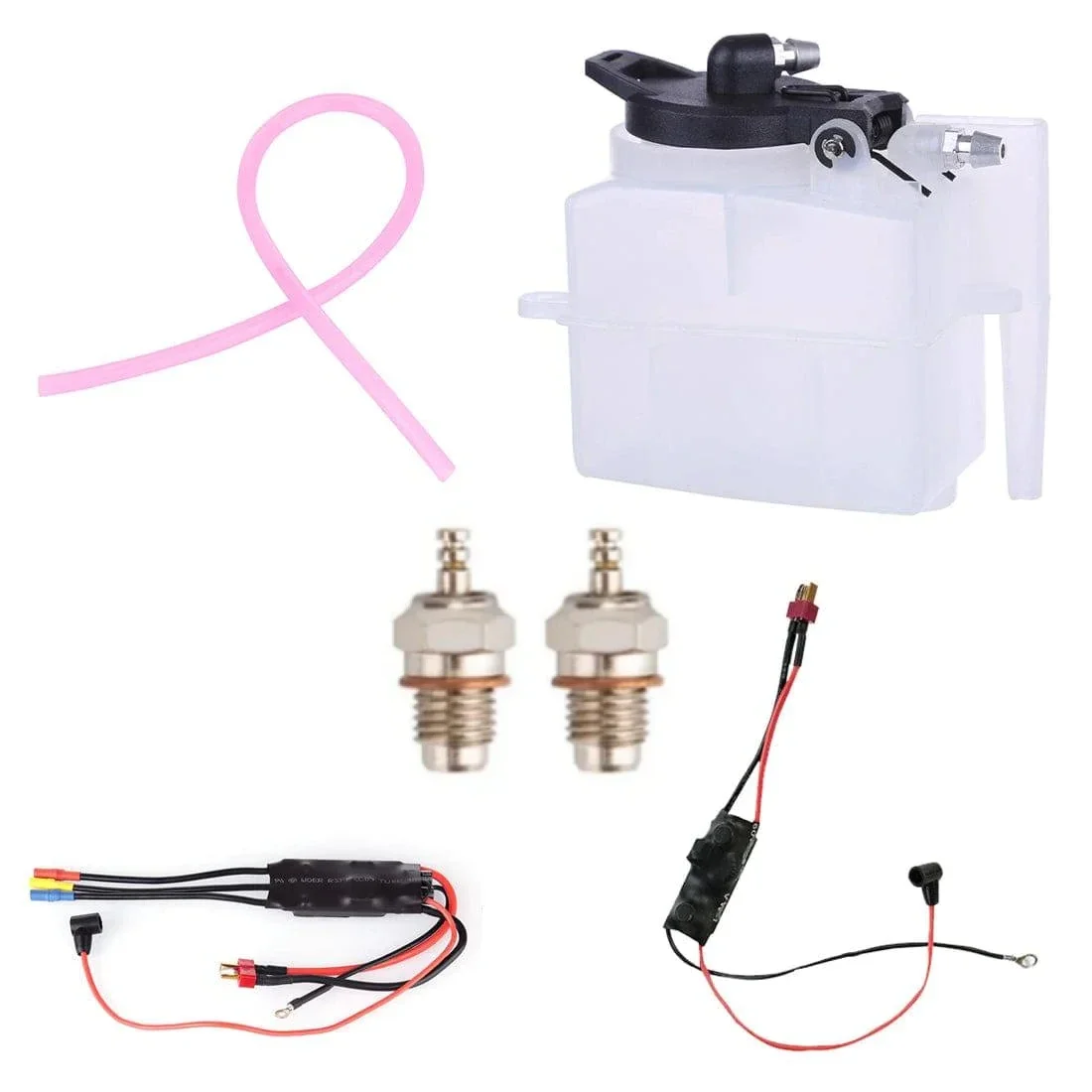 

Starter Kit for TOYAN FS-L200 Twin Cylinder Four-stroke Methanol Engine (Glow Plug + Ignition Module + ESC + Oil Tank + Tubing)