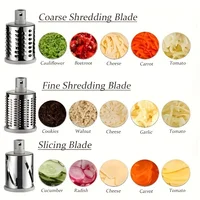 1pc Highly efficient and versatile Vegetable and Fruit Slicer Grater - benchtop drum cutter with drum design for fast, even shre 6