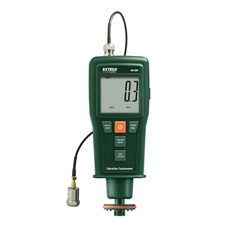 

Extech 461880-NIST Vibration Meter And Laser/Contact Tachometer With NIST