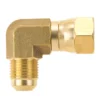 90 Degree Elbow Propane Connector Low Pressure Adapter 3/8" Female & Male Flare fit for Olympian Wave Heater Gas Fired Heater 1