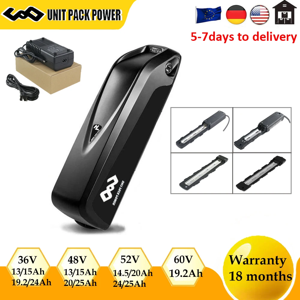 Batteria Ebike Hailong Polly36V 48V 52 V15Ah 20Ah 24Ah 25 Ah18650 21700 Batteria Bici Elettrica Per Motore 350W 500W 750W 1000W 1500W