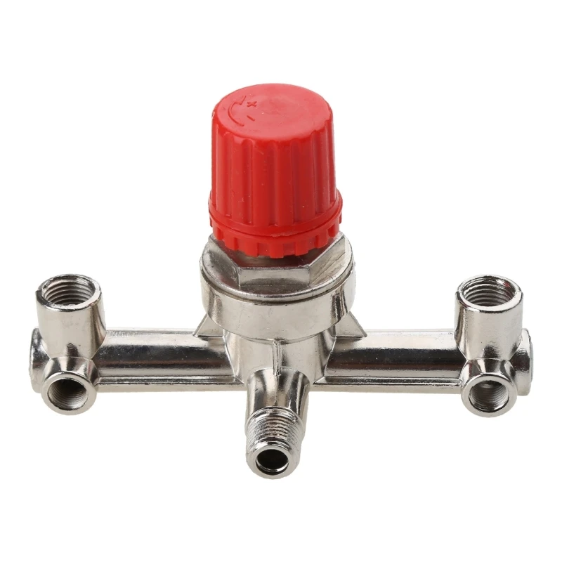 Double Outlet Tube Alloy Air Compressor Switch Pressure Regulator for Valve Fitting Part Accessories Dropship