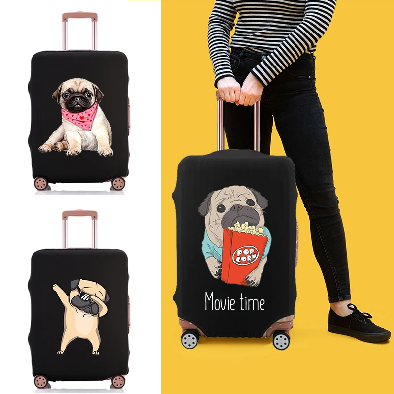 

Travel Suitcase Cover Apply To 18-32inch Luggage Cover Elasticity Thicker Cute Dog Print Cover Trolley Case Travel Accessories