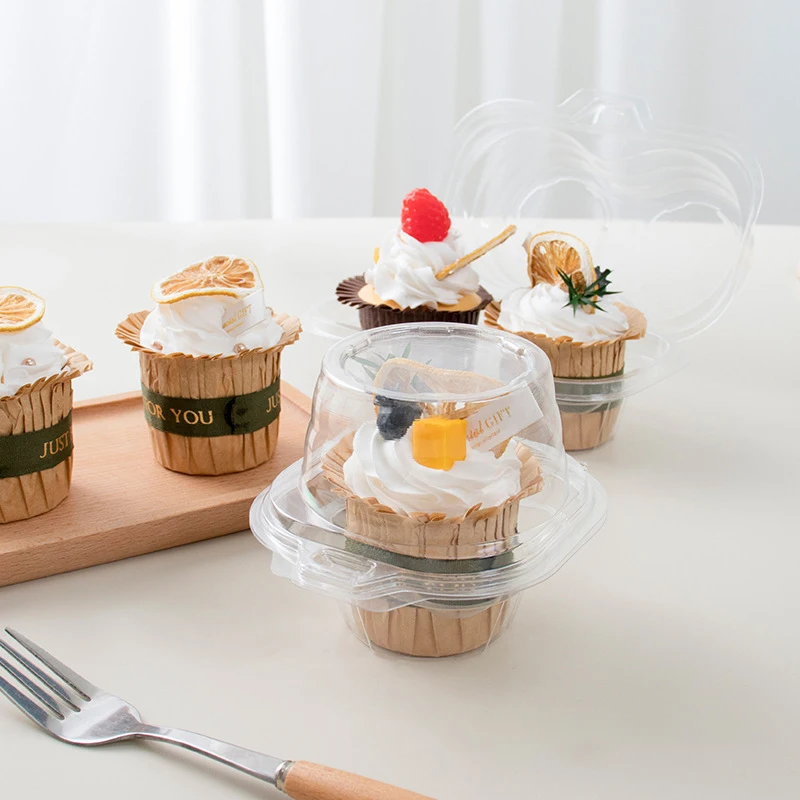 10/20pc Disposable Cup Cake Box Transparent Box Packe Thickened Dome Cake Fruit Wedding Party Cup Candy Gift