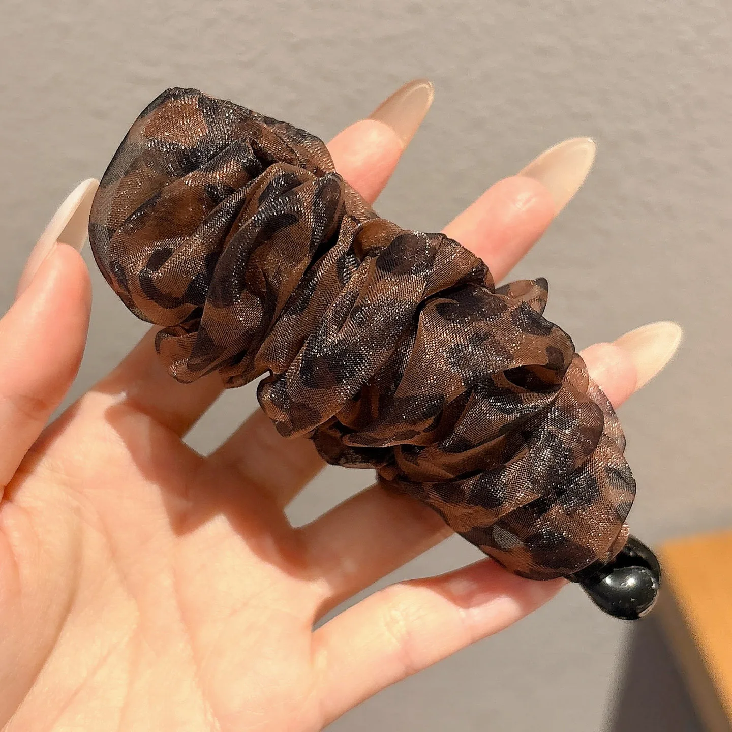 Bogen Banane Haarspangen Kamm Gaze Druck Haarnadel Mode Haarspangen Stoff Haarklammern Kopfbedeckung Pferdeschwanz Mädchen Haarschmuck – Detail 9