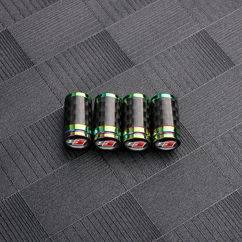Enhanced Car Tire Valve Cover Set - Pack of 4 Luxury Design Wheel Air Stem Caps