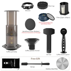 CAFEMASY Portable Espresso Coffee Maker and French Press with Filters (Aeropress Set 3)