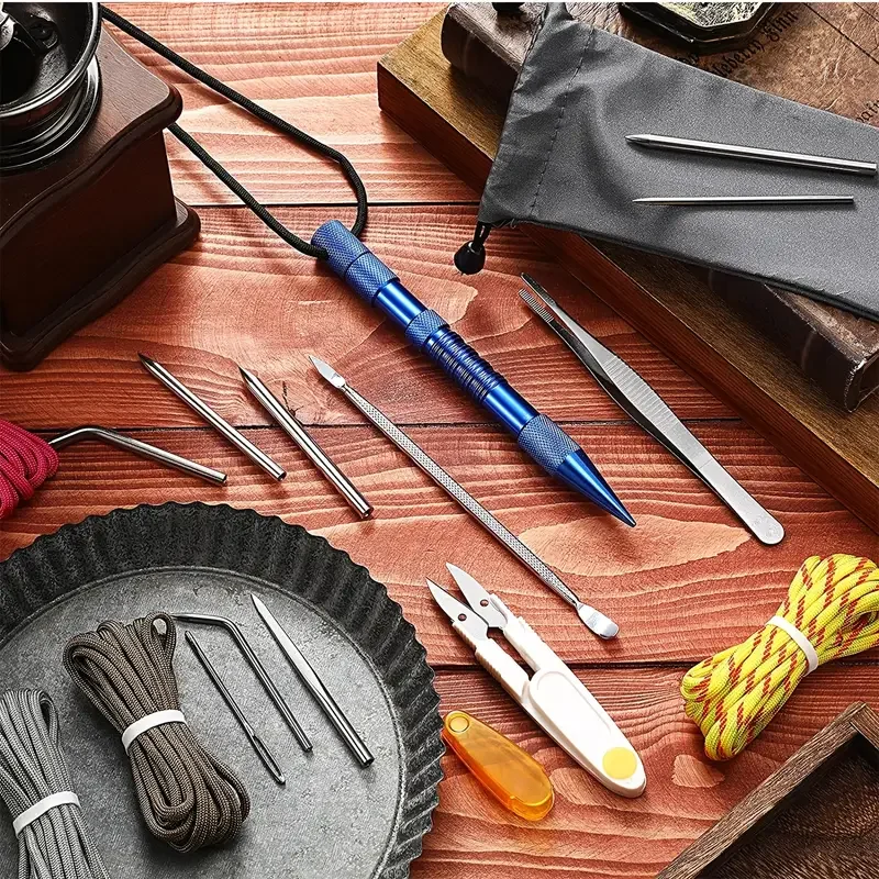 Paracord Needle Set Paracord Accessories 14pcs Marlin Spike Needle Set Stainless Steel Paracord FID Needle-Perfect For Diy Paracord & Friendship Bracelets Crafting