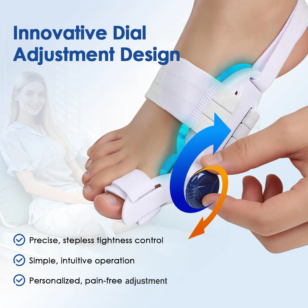 Toe Splint Bunion Adjuster with Cooling Pad Adjustable Big Toe Valgus Support Tool for Both Feet Straightening Orthopedic Thumb