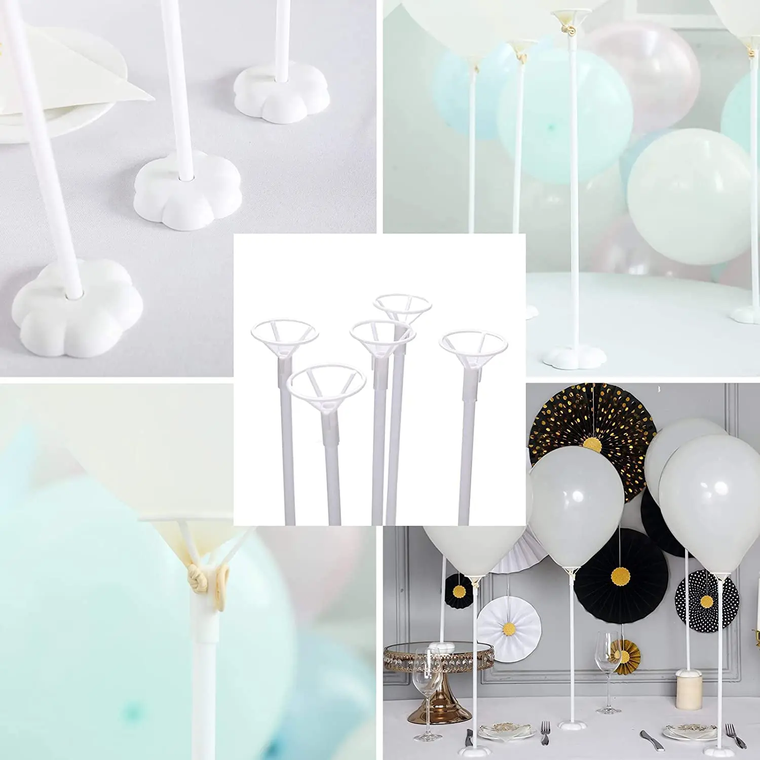Balloon Stand Kit Clear Balloon Sticks With Base Balloon Stick Holder With  Base For Graduation Christmas Party Outdoor Festival - AliExpress