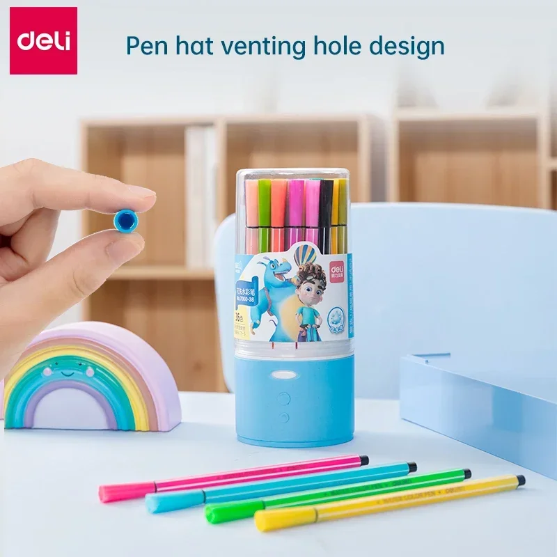 Washable Watercolor Pen Deli 48 Color Set for Art Painting