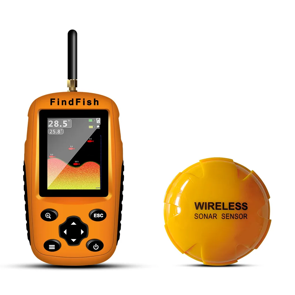 Portable wireless sonar radar fish detector for fishing gear, fish finder for finding fish, sea fishing platform