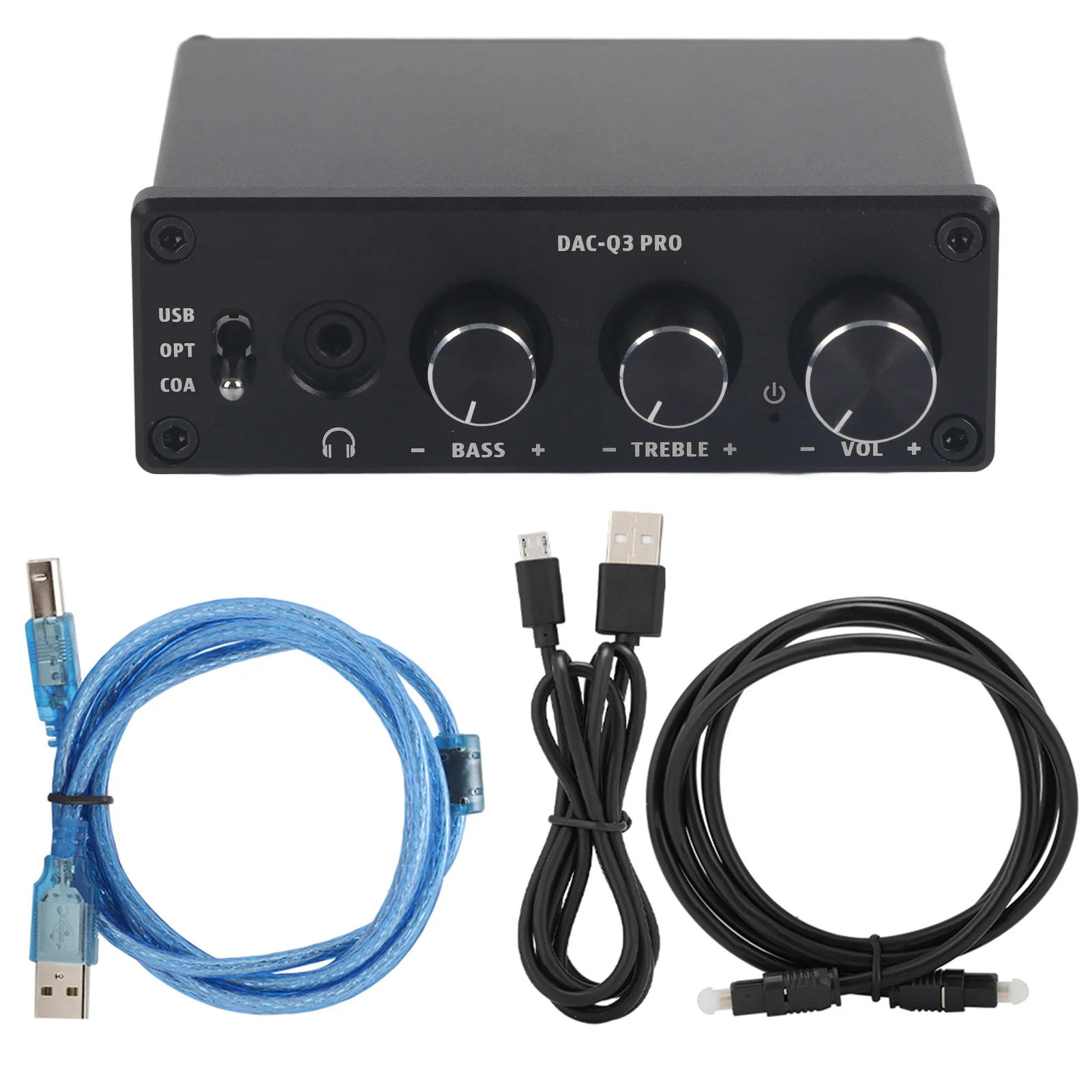 AC-Q3 PRO Decoding Decoder with Headphone Amplifier for 3.5MM Headphones Fiber Coaxial Signal To Output