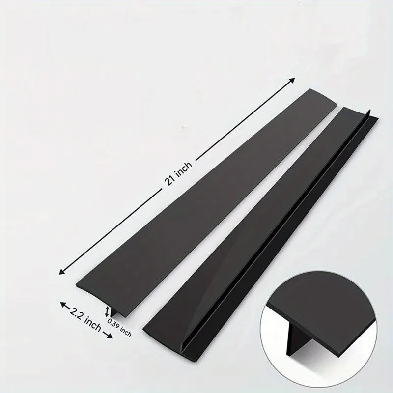2Pcs Silicone Stove Counter Gap Cover Silicone Kitchen Gap Filler Heat Resistant Stove Counter Filler