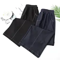 Fashion Plus Size Women's Jeans Autumn Style High Waist Bright Line Lyocell Denim Straight Leg Pants 8593 - Image 4