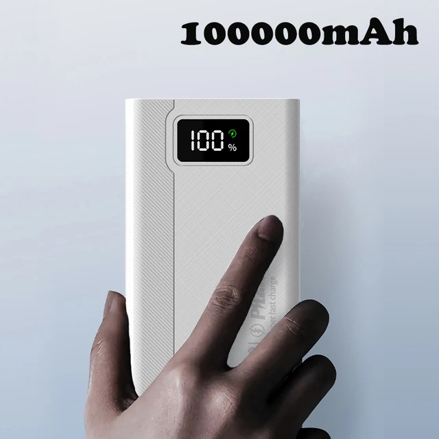 Power Bank 100000mAh Built in Cable Portable Fast Charging Poverbank  External Battery Charger Powerbank 100000 mAh for Xiaomi Mi - AliExpress