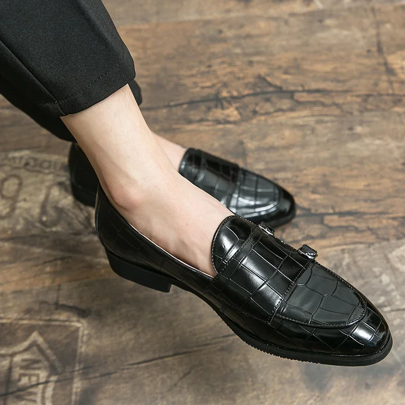 Men's casual shoes plus size leather social driving Party Shoes adult fashion dress moccasins loafers