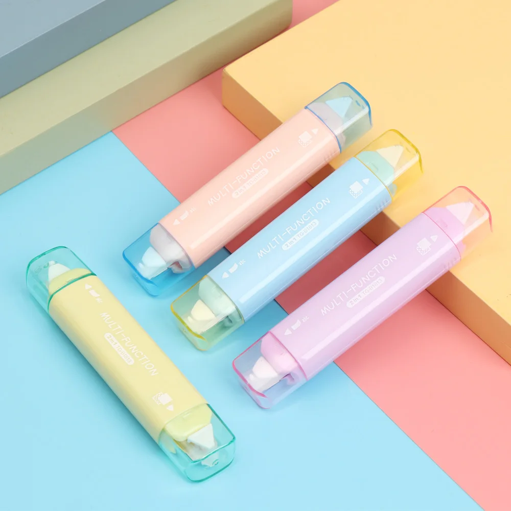 Lovely Scrapbooking Decor 2 in 1 Refillable Correction Tape Double Sided Adhesive Dots Stick Roller Glue Tape Dispenser