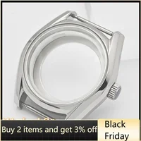 NH35 Watch Case 40mm Sapphire Crystal Stainless Steel Watch Case Fit NH35 NH36 Watch Movement Accessories Parts