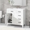 36" Bathroom Vanity with Sink Combo, White Bathroom Cabinet with Drawers, Solid Frame and MDF Board 1