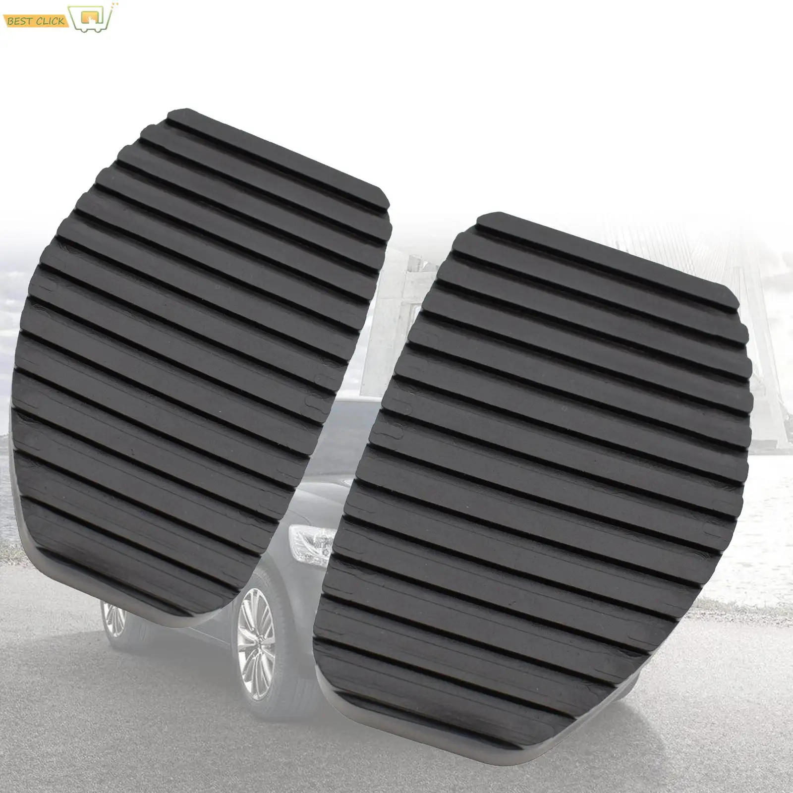 Pair Of Brake & Clutch Pedal Pads – Perfect Fit For Peugeot 306, 405, 406, 407, 508, 5008 & More – OEM 213015 13 thumbnail image