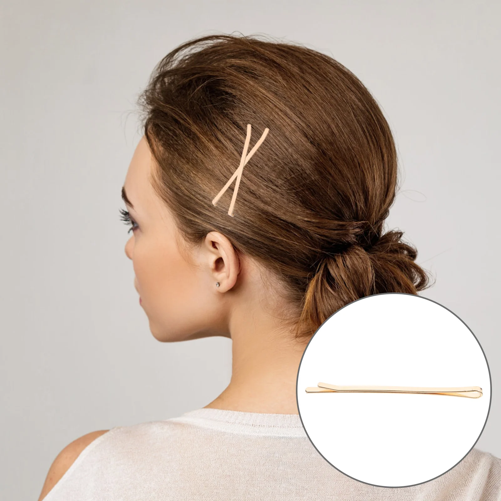 

40 Pcs Hair Clip Claw Bobby Pin Slides Blank DIY Barrettes Manual Non-slip Miss