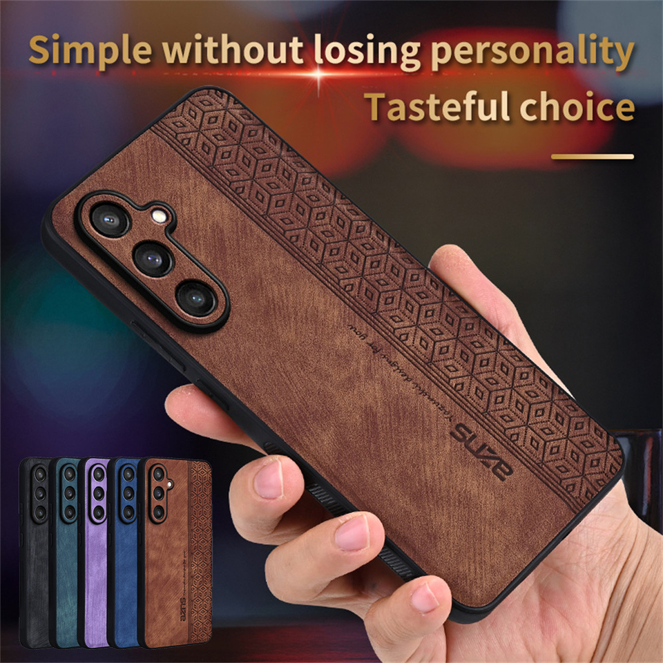 Luxury Business Style Leather Phone Case For Samsung Galaxy A55 A54 A34 A35 A25 A15 A24 A14 A73 A53 A33 A23 A13 Shockproof Cover