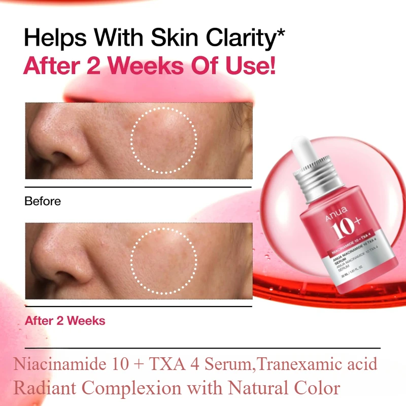 Facial Serum Facial Essence Anua Niacinamide Serum Whitenin Vitamin B12 Essence Dark Spot Correcting Facial Serum for Glass Skin Korean Skin Care Products