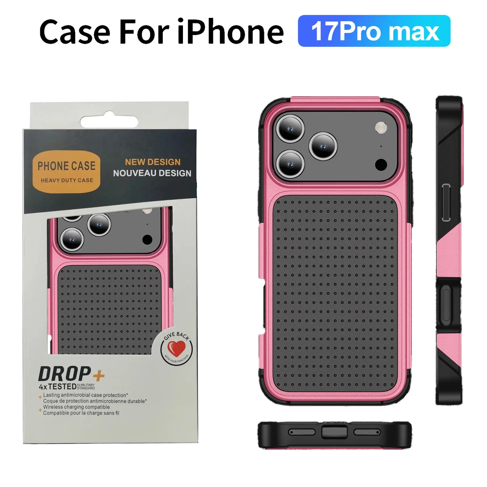 Enhanced Hybrid Armor Phone Case - Military Grade Protection with TPU+PC Anti-Drop Cover, Includes Packet Box