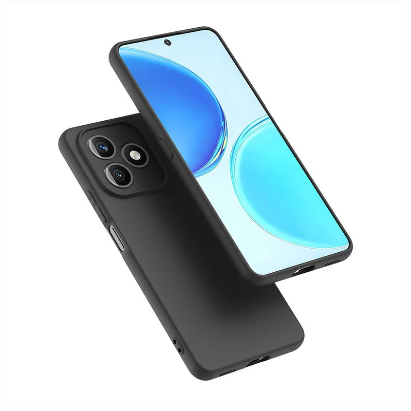 Sleek Black Matte Silicone Case