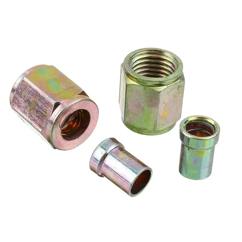 162Pcs Brake Hose Line Pipe Connectors Nuts Fittings Screw Male Female Adapter 3 Way 10mmx1mm 3/8" 7/16" 24 TPI UNF Metric Nuts brake adapter car brake pipe repair kit parts adapter brake cable connector