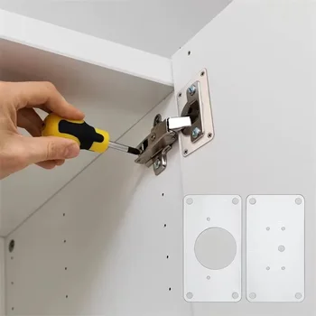 ชุดซ่อมบานพับตู้ 2/5 ชิ้น สำหรับตู้ครัวและเฟอร์นิเจอร์ที่มีรู  ตัวยึดบานพับประตูสแตนเลส 2