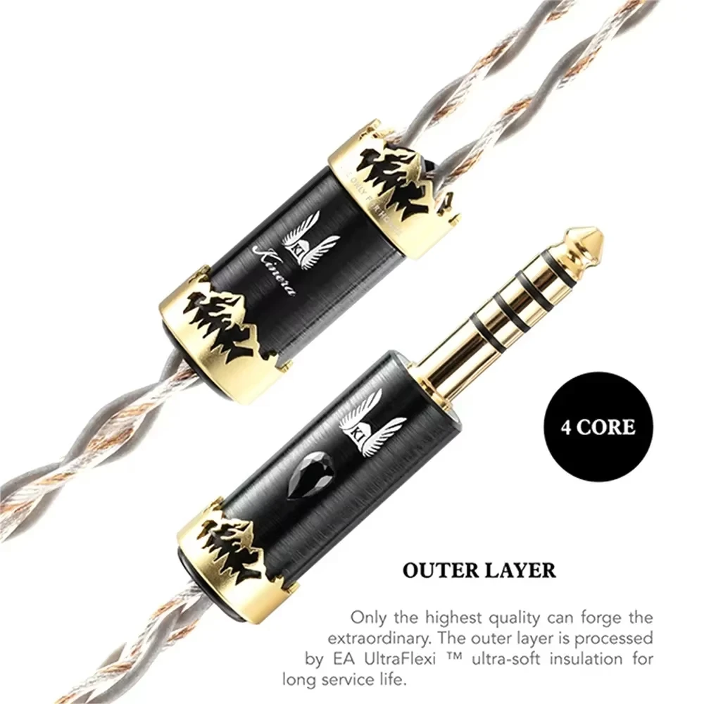 Kinera Imperial Crystal of Truth Orlog Earphone Upgrade Cable UP-OCC EA-P 4.4mm Balanced Headphone HiFi Music IEMs Headset 4