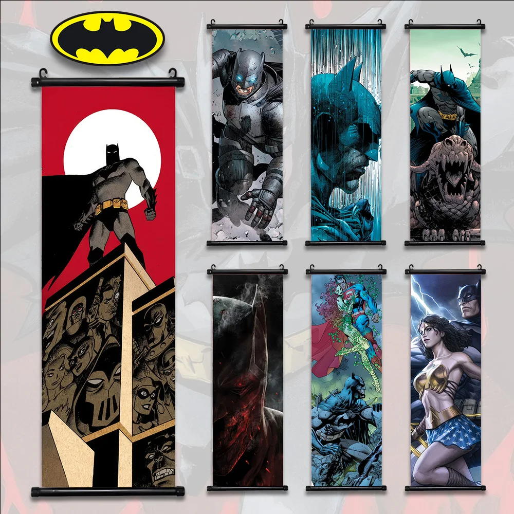 Dc Batman Picture Movie Wallpaper Decorazione Della Casa Art Poster Wall Artwork Canvas Painting Picture Print Hanging Scroll