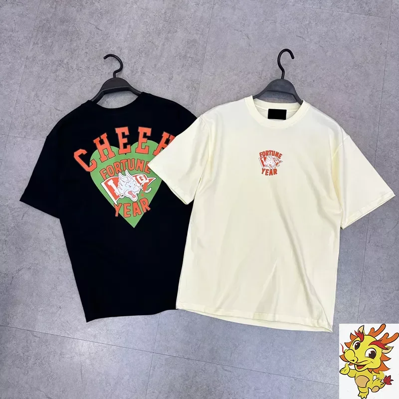 

Мужская футболка свободного кроя, Повседневная модная футболка из чистого хлопка с коротким рукавом, лето 2024