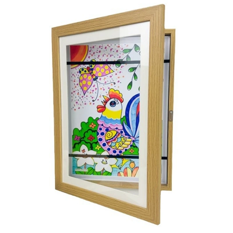 Cornici Per Bambini, Cornici Per Display Con Apertura Frontale Contiene 50 Pezzi Di Carta, Cornici Per Display Di Opere D'Arte Per A4