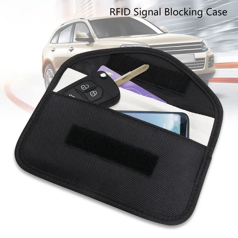 New Keyless Rfid Blocking Bag Signal Blocker Case Car Key Fob Pouch Faraday Cage