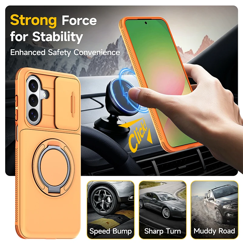 Magnetic Shockproof Phone Armor Case with Car Mount Support