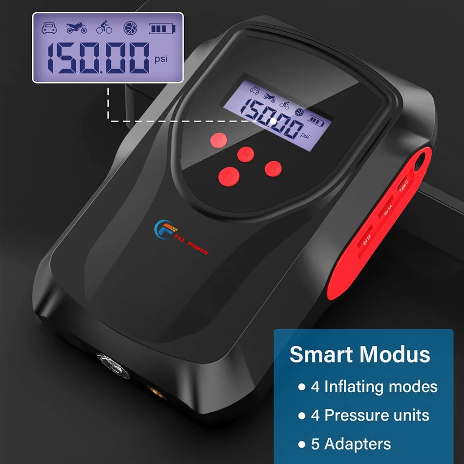 Multi-function Car Jump Starter Air Pump Power Bank Portable Air Compressor Cars Battery Starters Starting Auto Tyre Inflator car jump starter jump starter