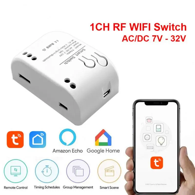 

Переключатель Wi-Fi Tuya Smart Life, 12 В/24 в пост. Тока, 220 В