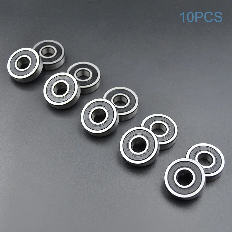 10pcs ABEC 5 608 606 607 609 625 626 627 628 2RS Bearings Bore 5mm 6mm 7mm 8mm 9mm Roller Wheel Lubricated Sealed Bearing